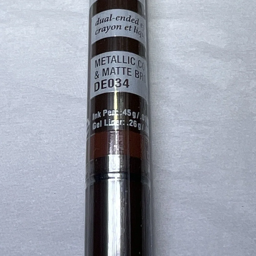 Kokie Professional Gel Ink Dual‎ Ended Eyeliner • Metallic Copper & Matte Brown